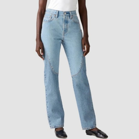 Levi's Denim - Levi's Original 501 Jeans - County Fair Straight Hiigh Rise Button Fly, Size 27